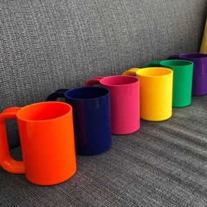 Pantone colored plastic mug set from MoMa